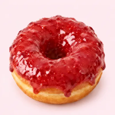 Donut phủ mứt dâu