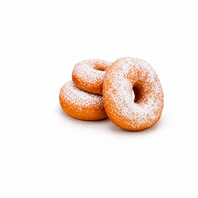 3 bánh donut phủ đường bột